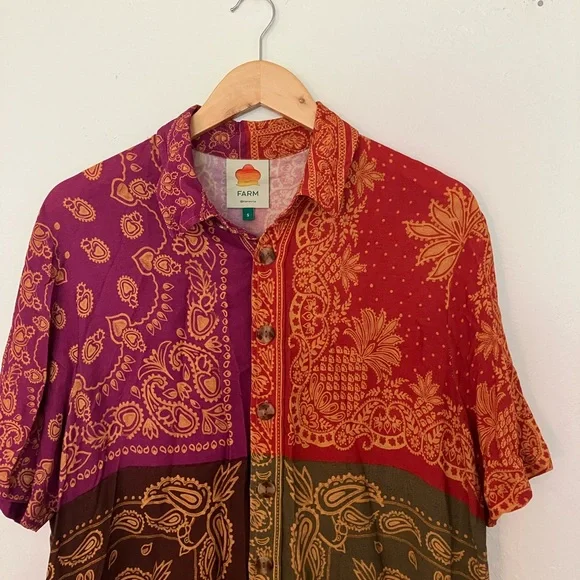 FARM Rio Multicolor Patchwork Top - Picture 2 of 8